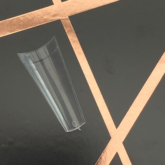 HD Coffin Half Well Nail Tips - Clear *New Style*