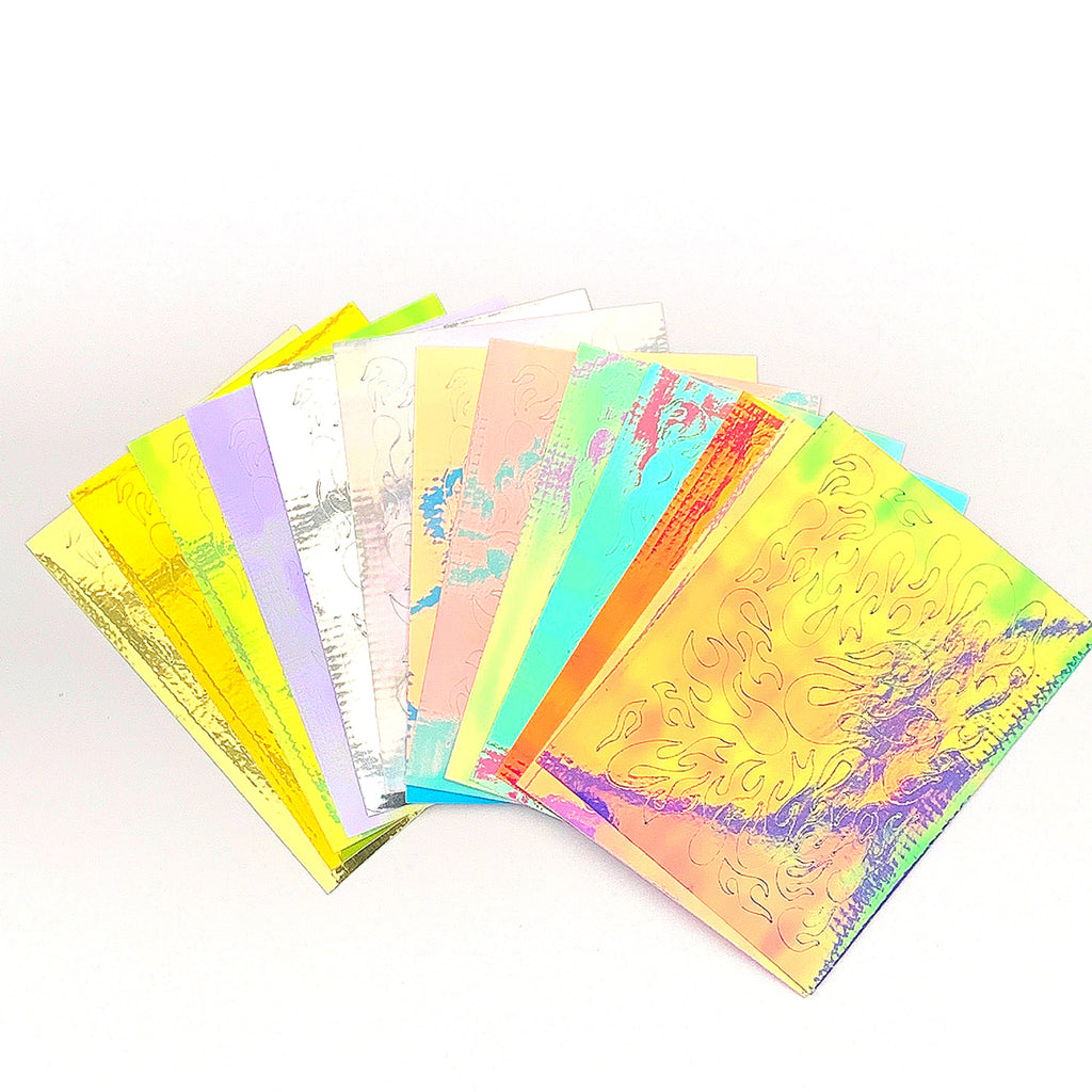 Holographic Flame Stickers
