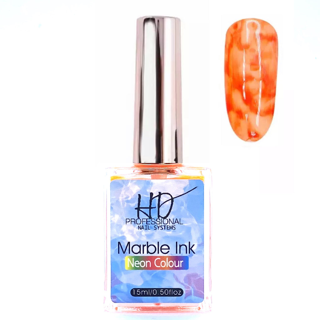 HD Marble Ink - Neon Orange