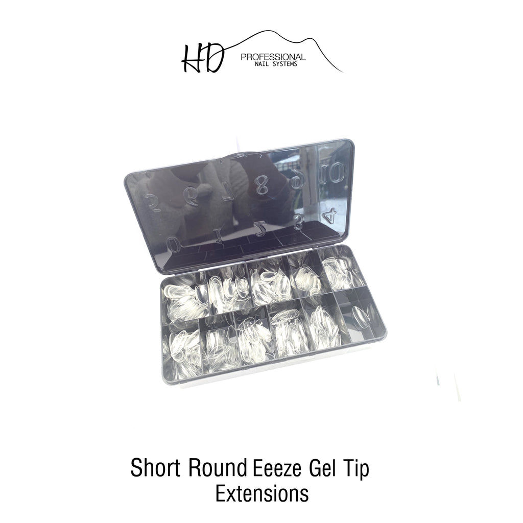 HD Full Cover Eeeze Gel Nail Tips - Short Round