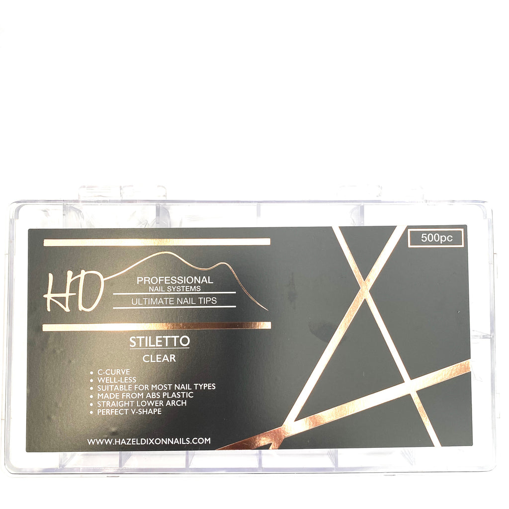 HD Stiletto Nail Tips - Clear
