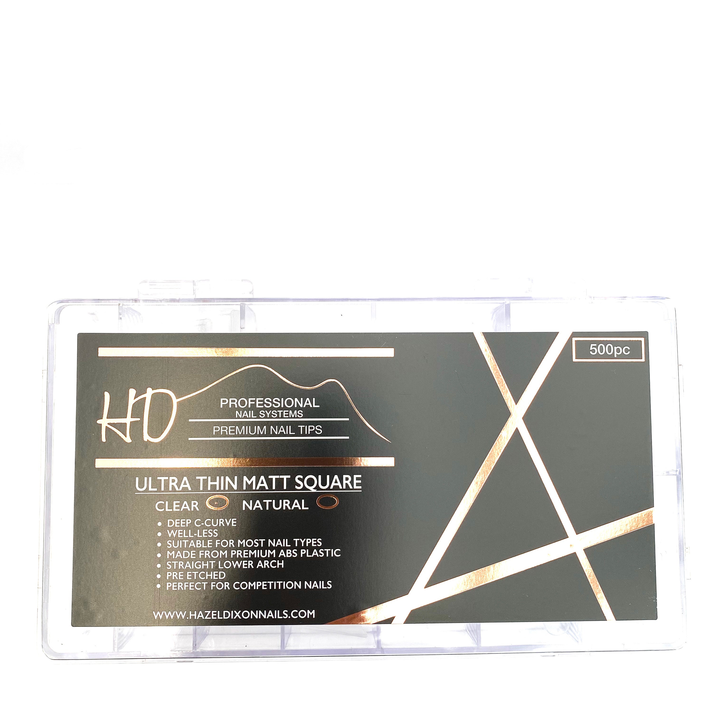 HD Ultra Thin Matt Well-less tips - Clear