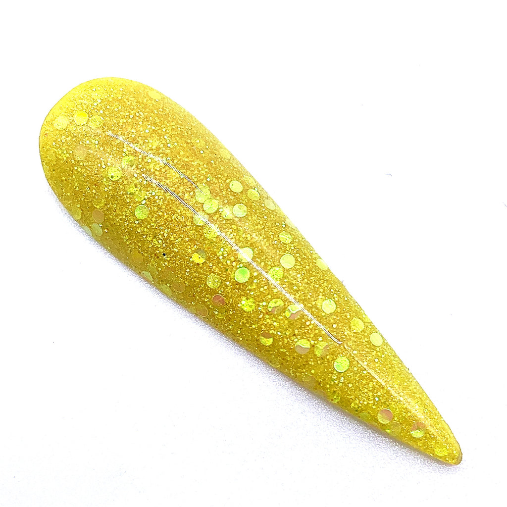yellow glitter acrylic powder